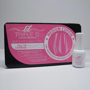 Gelly Tips + Quick Stick Bundle - Medium Coffin